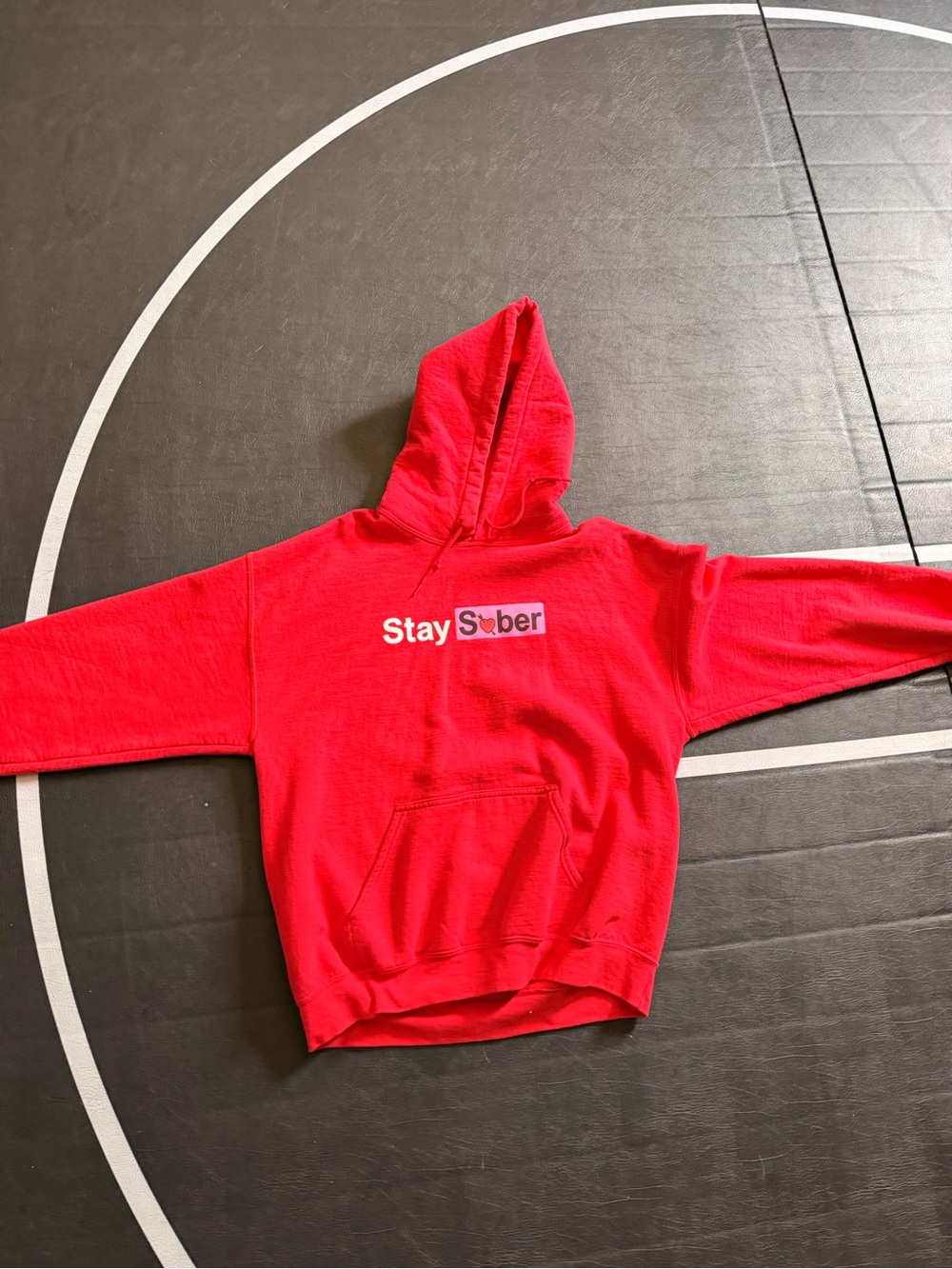Stay Sober Red Hoodie - Men's hoodie